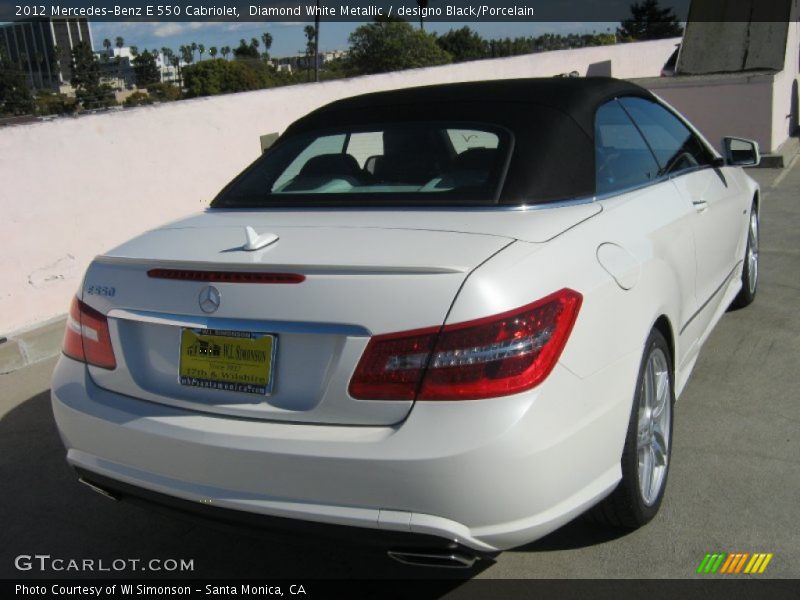 Diamond White Metallic / designo Black/Porcelain 2012 Mercedes-Benz E 550 Cabriolet