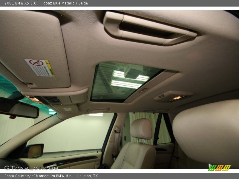 Topaz Blue Metallic / Beige 2001 BMW X5 3.0i