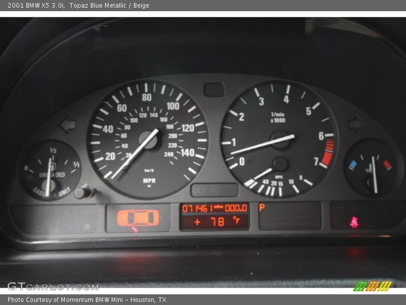 Topaz Blue Metallic / Beige 2001 BMW X5 3.0i