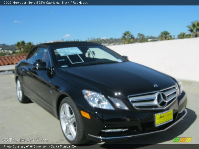 Black / Red/Black 2012 Mercedes-Benz E 350 Cabriolet