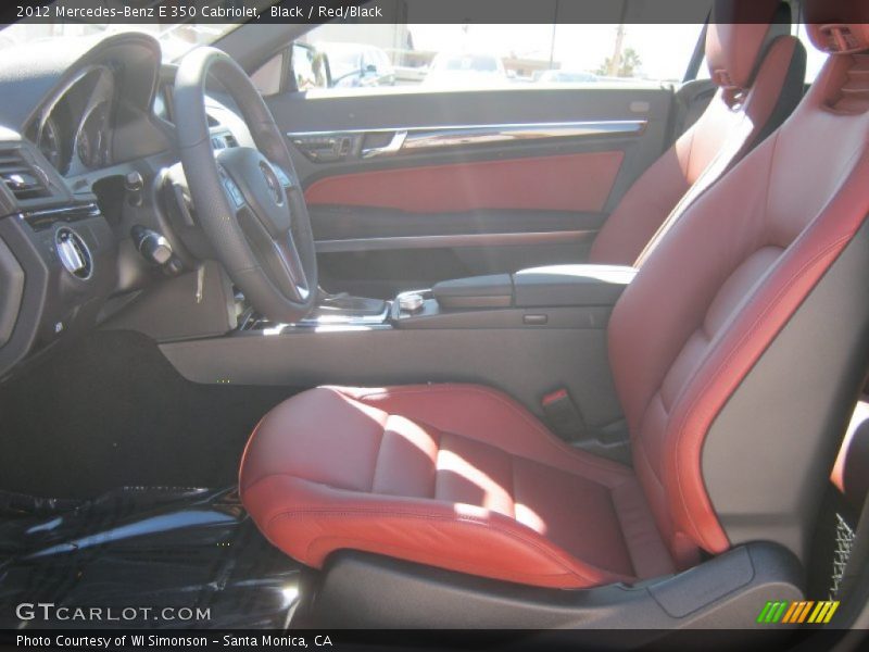Black / Red/Black 2012 Mercedes-Benz E 350 Cabriolet
