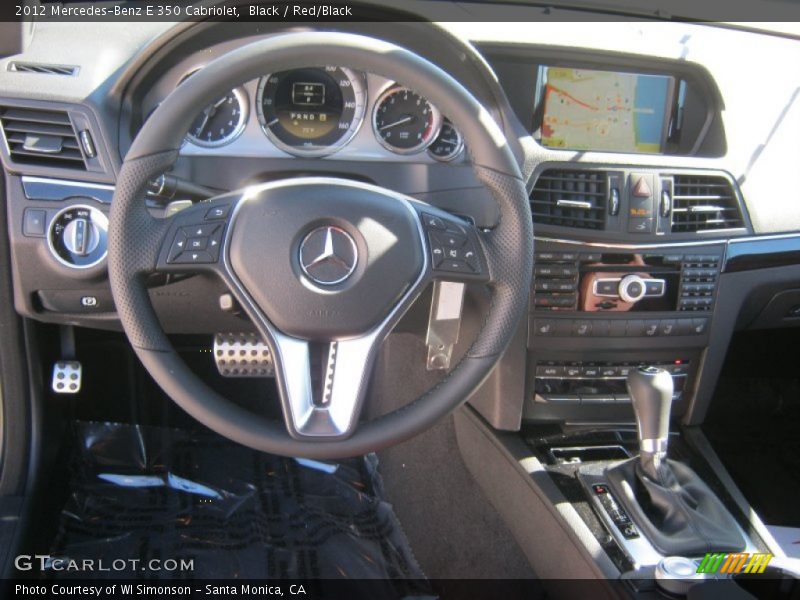 Black / Red/Black 2012 Mercedes-Benz E 350 Cabriolet