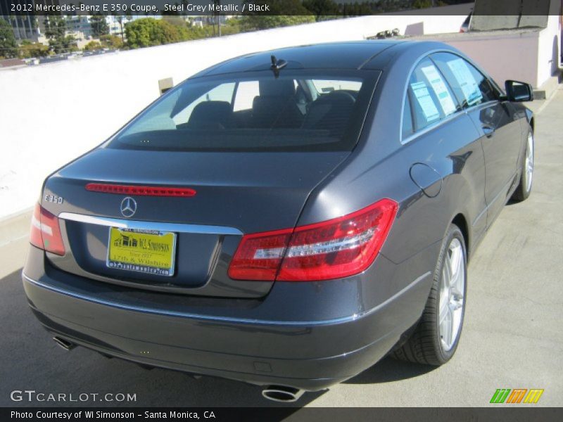 Steel Grey Metallic / Black 2012 Mercedes-Benz E 350 Coupe