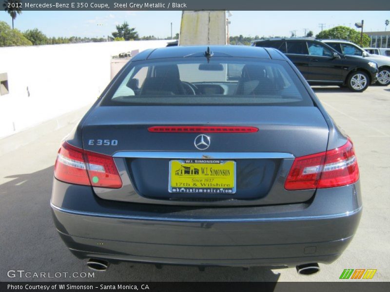 Steel Grey Metallic / Black 2012 Mercedes-Benz E 350 Coupe