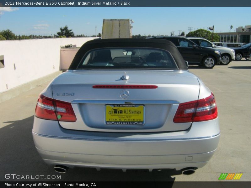Iridium Silver Metallic / Black 2012 Mercedes-Benz E 350 Cabriolet
