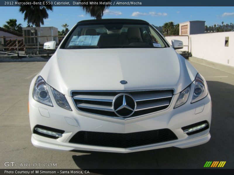 Diamond White Metallic / Almond/Mocha 2012 Mercedes-Benz E 550 Cabriolet