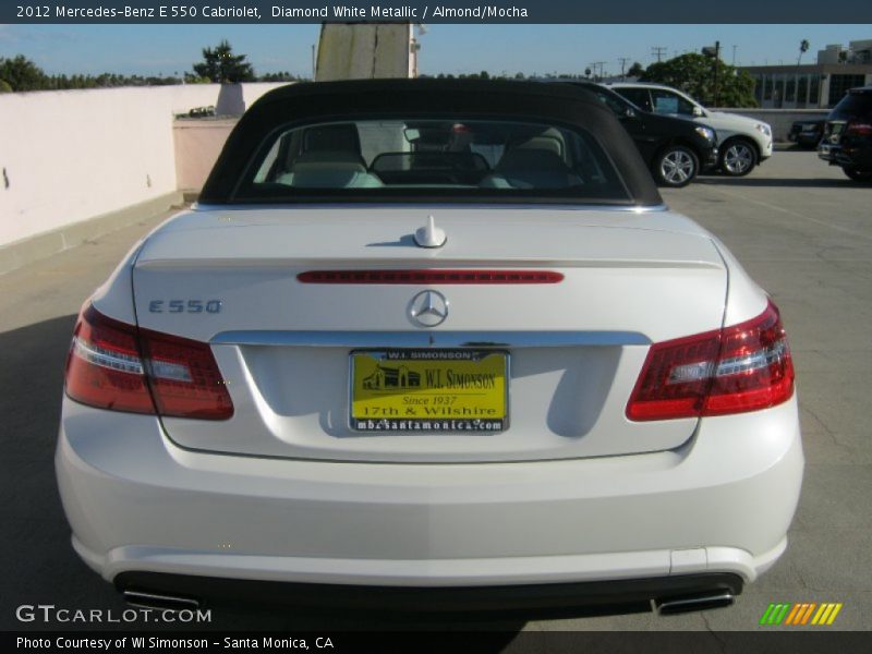 Diamond White Metallic / Almond/Mocha 2012 Mercedes-Benz E 550 Cabriolet
