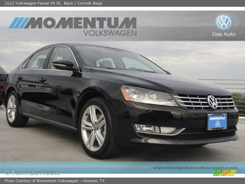 Black / Cornsilk Beige 2012 Volkswagen Passat V6 SE