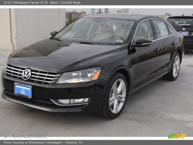 Black / Cornsilk Beige 2012 Volkswagen Passat V6 SE