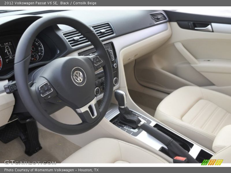 Black / Cornsilk Beige 2012 Volkswagen Passat V6 SE
