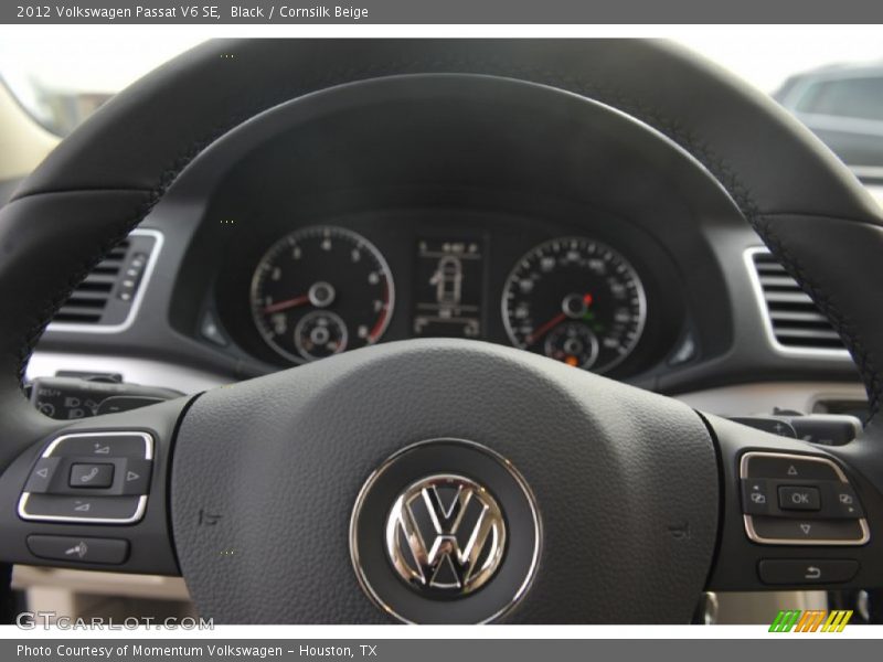 Black / Cornsilk Beige 2012 Volkswagen Passat V6 SE
