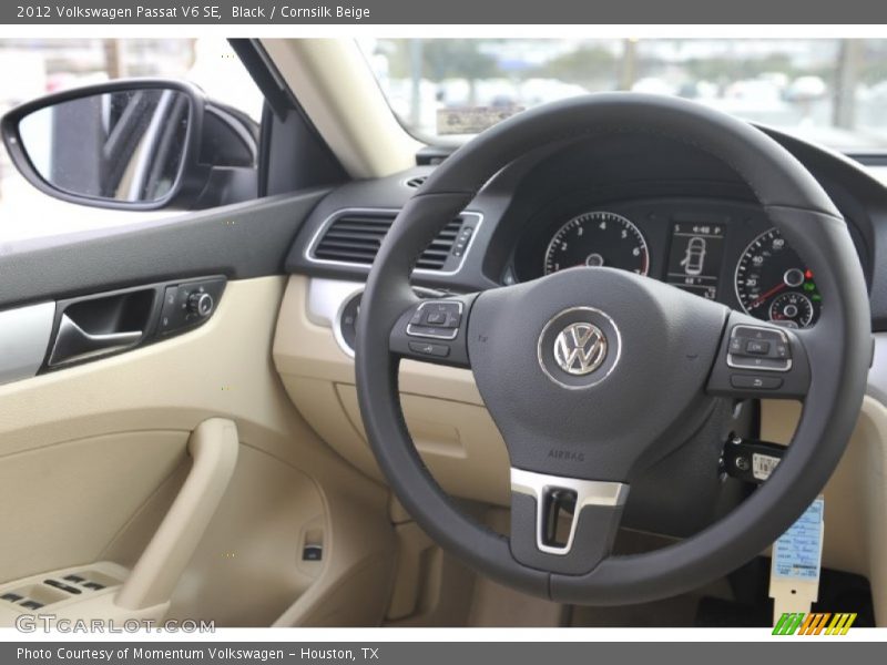 Black / Cornsilk Beige 2012 Volkswagen Passat V6 SE