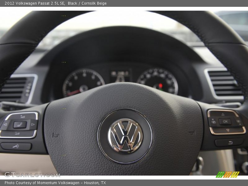 Black / Cornsilk Beige 2012 Volkswagen Passat 2.5L SE