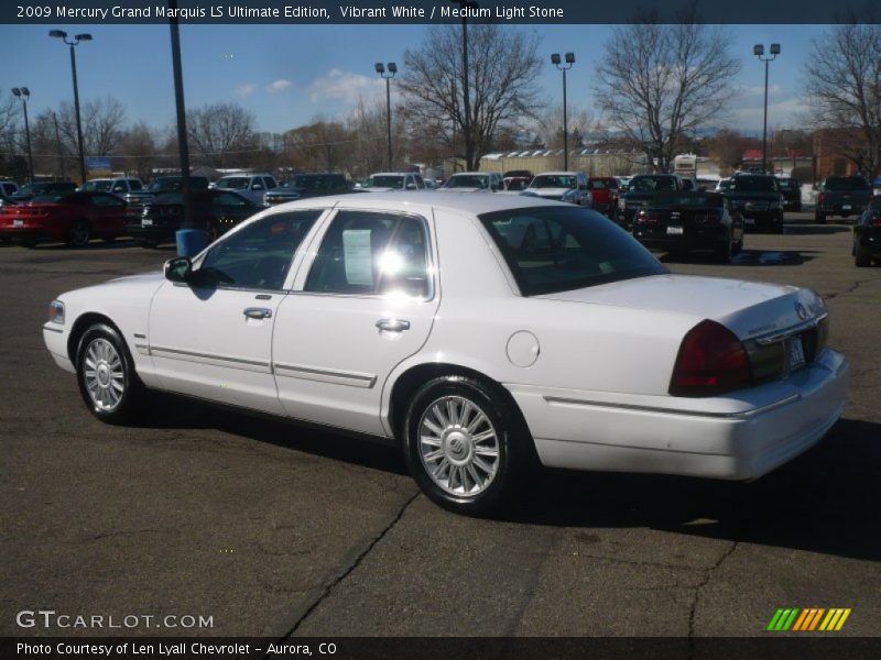 Vibrant White / Medium Light Stone 2009 Mercury Grand Marquis LS Ultimate Edition