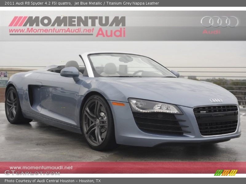 Jet Blue Metallic / Titanium Grey Nappa Leather 2011 Audi R8 Spyder 4.2 FSI quattro