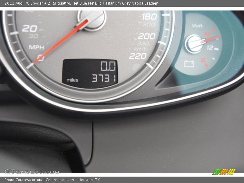 Jet Blue Metallic / Titanium Grey Nappa Leather 2011 Audi R8 Spyder 4.2 FSI quattro