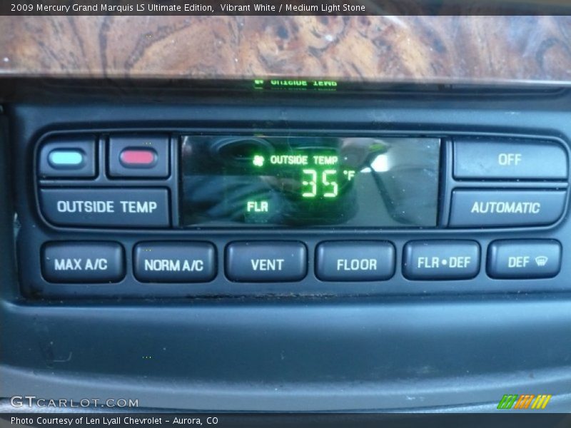 Vibrant White / Medium Light Stone 2009 Mercury Grand Marquis LS Ultimate Edition