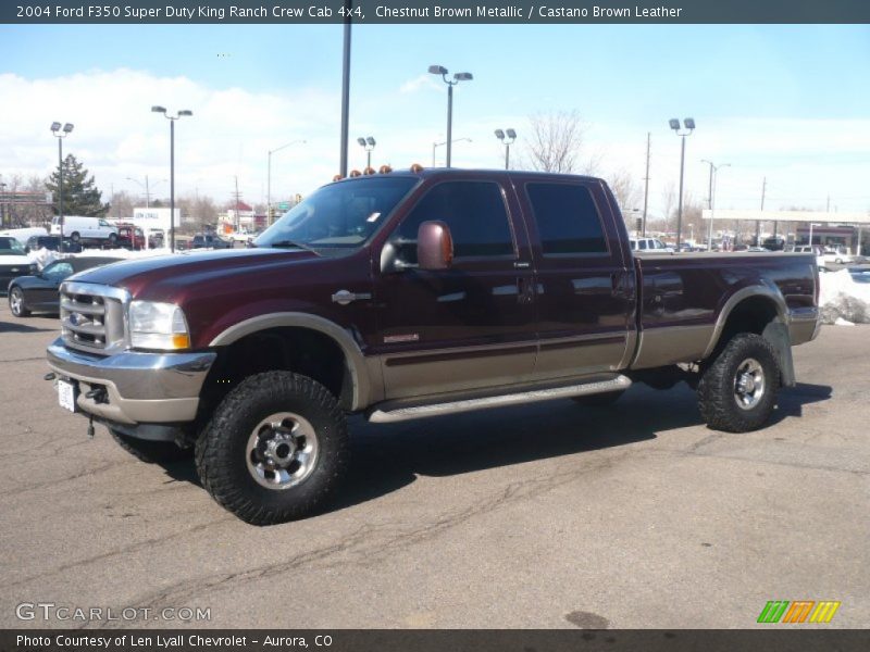 Chestnut Brown Metallic / Castano Brown Leather 2004 Ford F350 Super Duty King Ranch Crew Cab 4x4