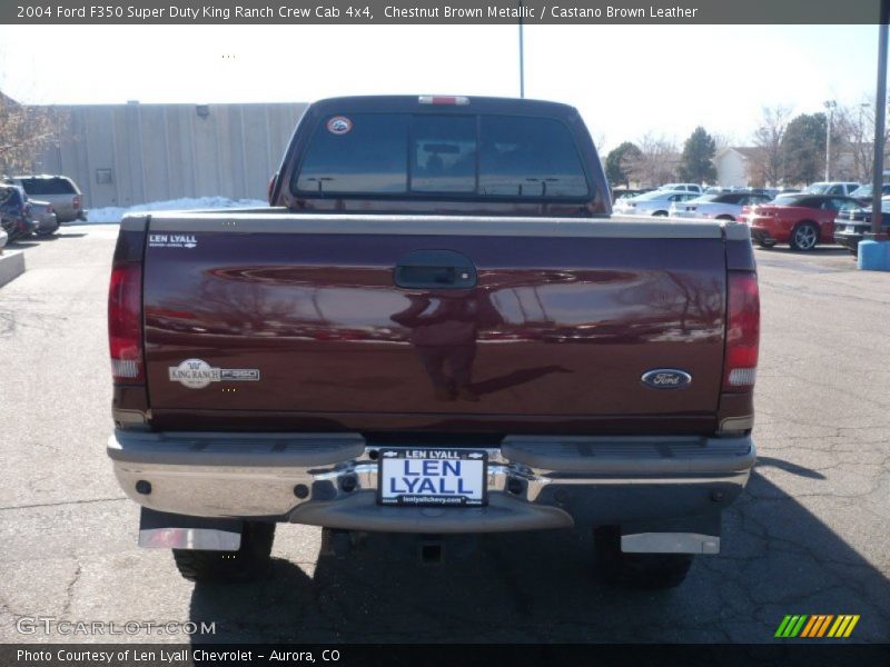 Chestnut Brown Metallic / Castano Brown Leather 2004 Ford F350 Super Duty King Ranch Crew Cab 4x4