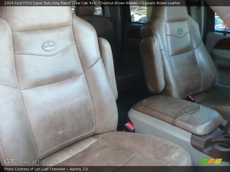 Chestnut Brown Metallic / Castano Brown Leather 2004 Ford F350 Super Duty King Ranch Crew Cab 4x4