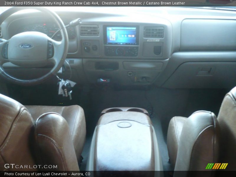 Chestnut Brown Metallic / Castano Brown Leather 2004 Ford F350 Super Duty King Ranch Crew Cab 4x4