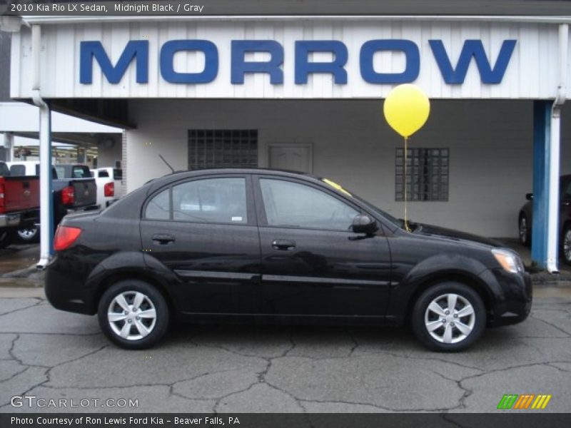 Midnight Black / Gray 2010 Kia Rio LX Sedan