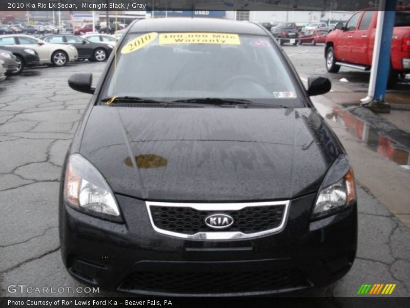 Midnight Black / Gray 2010 Kia Rio LX Sedan