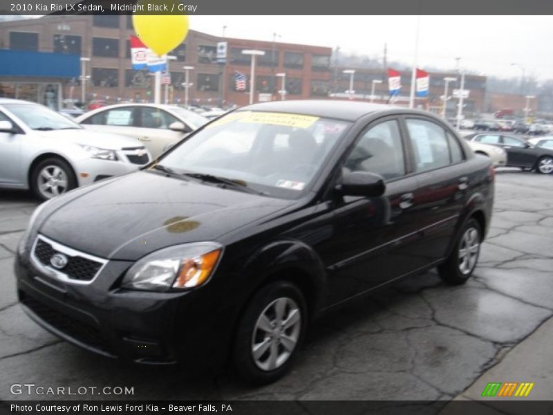 Midnight Black / Gray 2010 Kia Rio LX Sedan