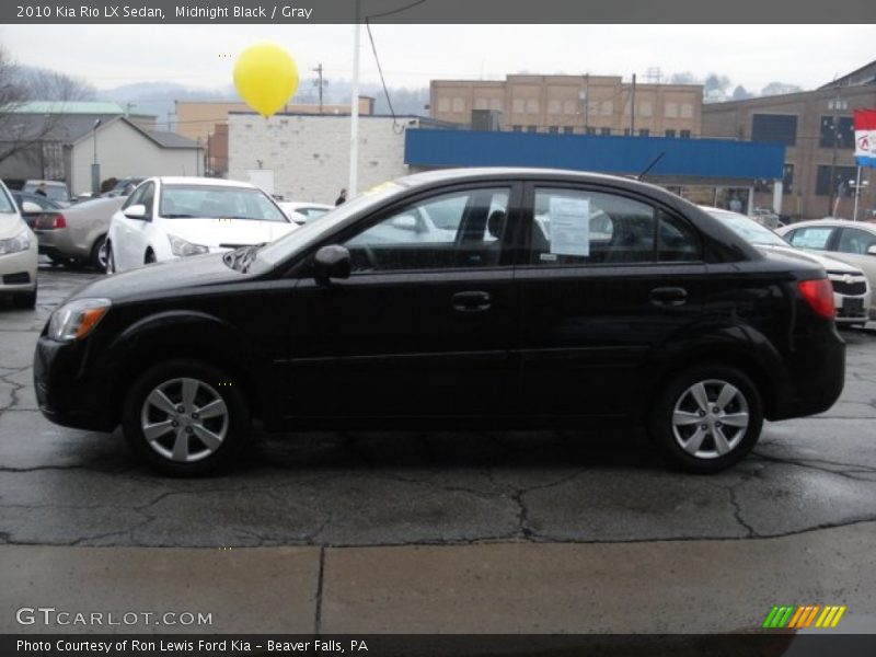 Midnight Black / Gray 2010 Kia Rio LX Sedan
