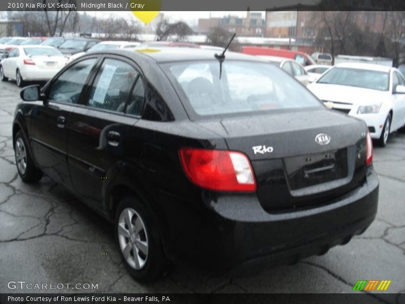 Midnight Black / Gray 2010 Kia Rio LX Sedan