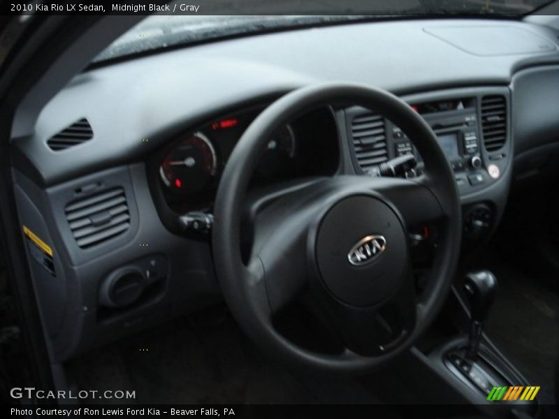 Midnight Black / Gray 2010 Kia Rio LX Sedan