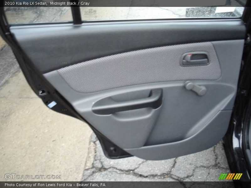 Midnight Black / Gray 2010 Kia Rio LX Sedan