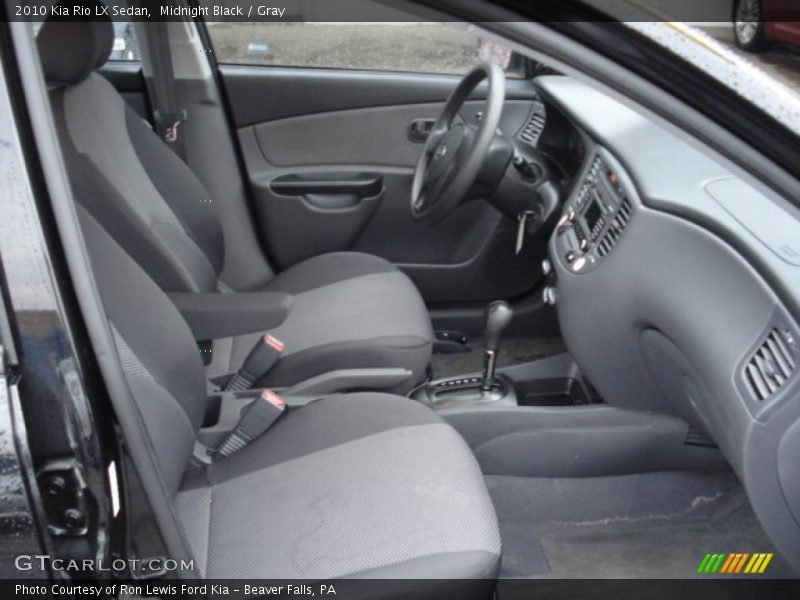 Midnight Black / Gray 2010 Kia Rio LX Sedan