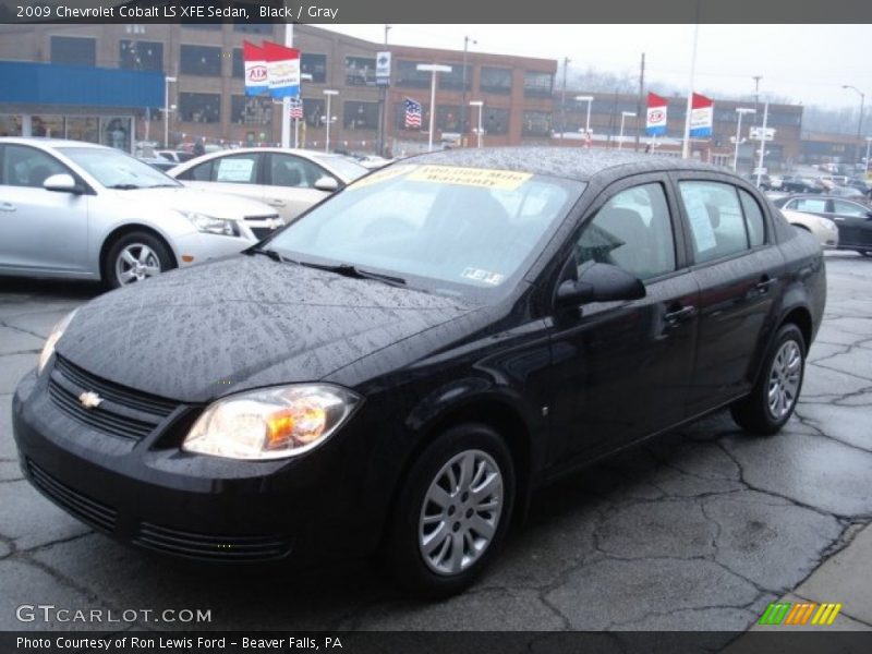 Black / Gray 2009 Chevrolet Cobalt LS XFE Sedan