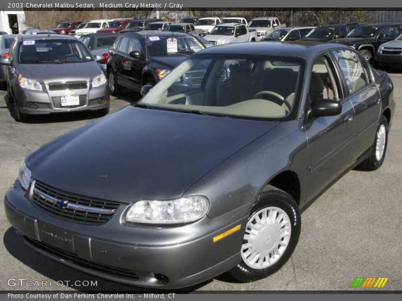 Medium Gray Metallic / Gray 2003 Chevrolet Malibu Sedan