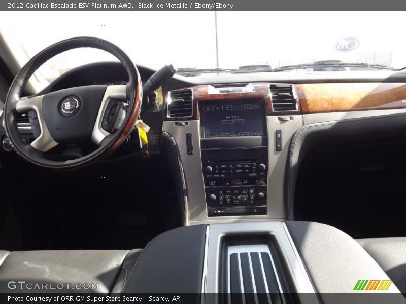 Black Ice Metallic / Ebony/Ebony 2012 Cadillac Escalade ESV Platinum AWD