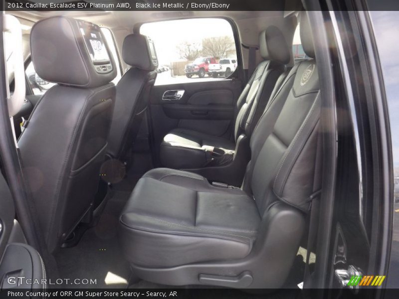 Black Ice Metallic / Ebony/Ebony 2012 Cadillac Escalade ESV Platinum AWD
