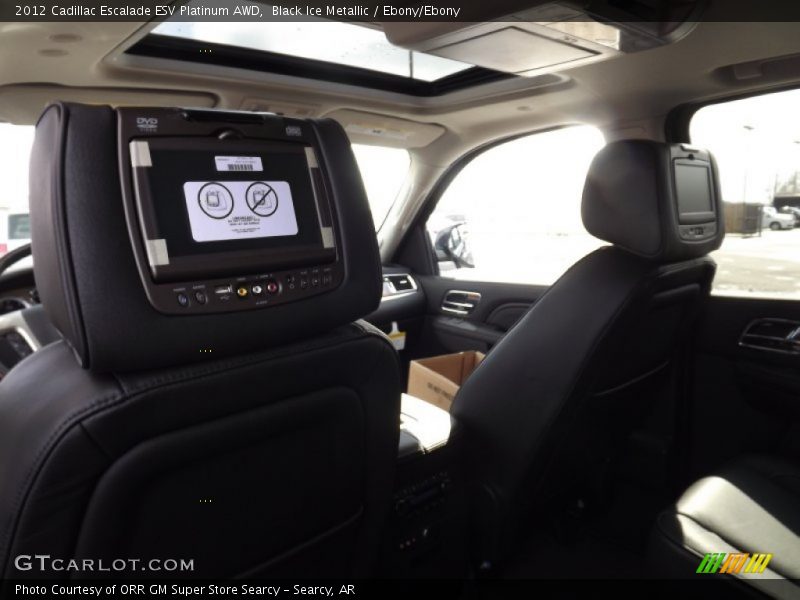 Black Ice Metallic / Ebony/Ebony 2012 Cadillac Escalade ESV Platinum AWD