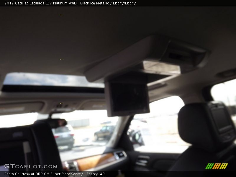 Black Ice Metallic / Ebony/Ebony 2012 Cadillac Escalade ESV Platinum AWD