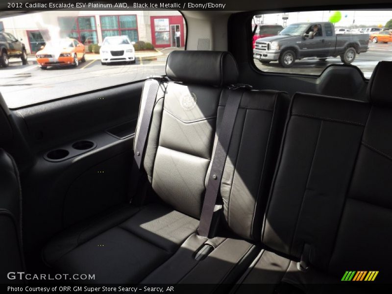 Black Ice Metallic / Ebony/Ebony 2012 Cadillac Escalade ESV Platinum AWD