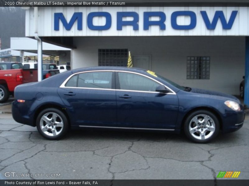 Imperial Blue Metallic / Titanium 2010 Chevrolet Malibu LT Sedan