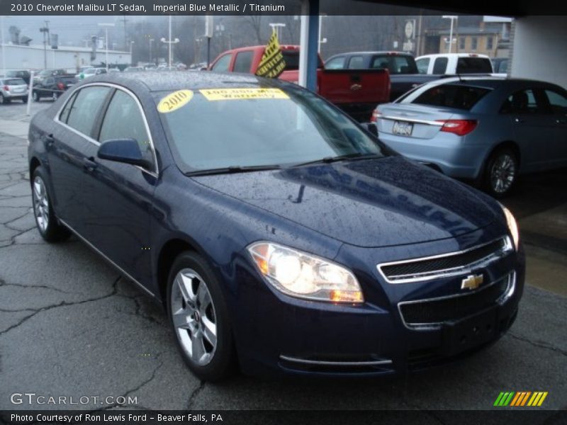 Imperial Blue Metallic / Titanium 2010 Chevrolet Malibu LT Sedan