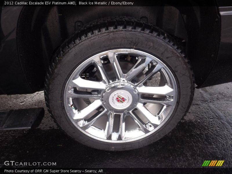 Black Ice Metallic / Ebony/Ebony 2012 Cadillac Escalade ESV Platinum AWD