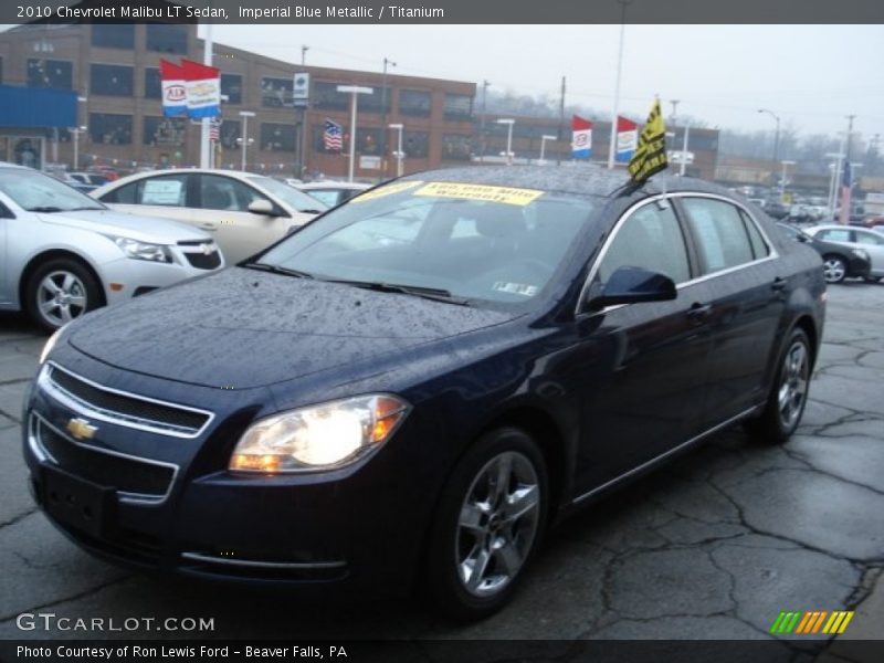 Imperial Blue Metallic / Titanium 2010 Chevrolet Malibu LT Sedan