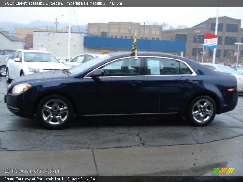 Imperial Blue Metallic / Titanium 2010 Chevrolet Malibu LT Sedan