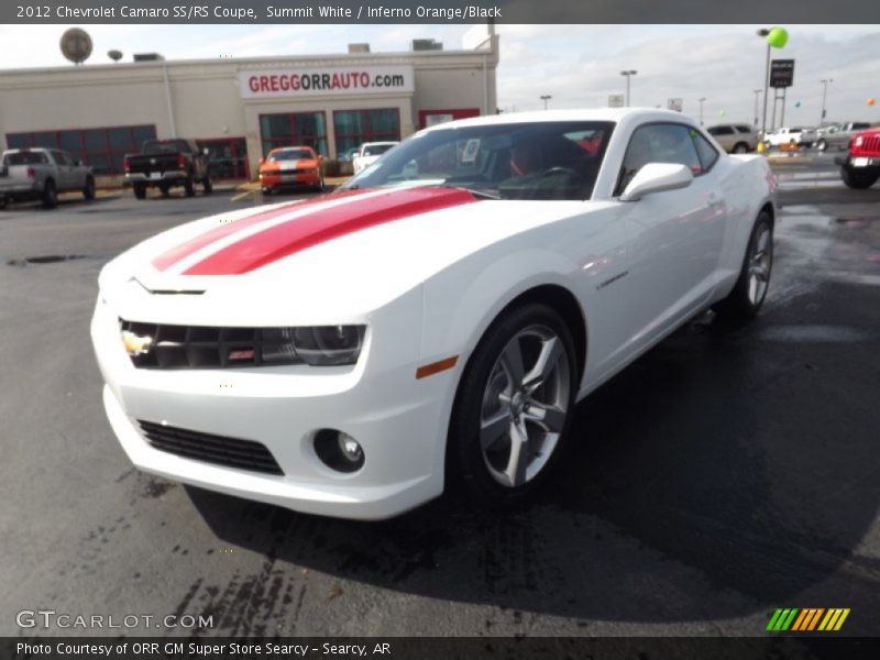Summit White / Inferno Orange/Black 2012 Chevrolet Camaro SS/RS Coupe