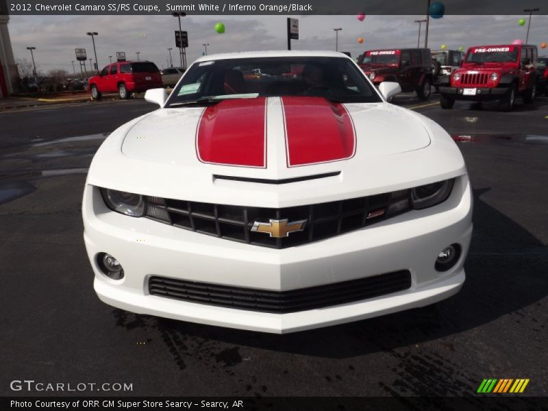 Summit White / Inferno Orange/Black 2012 Chevrolet Camaro SS/RS Coupe