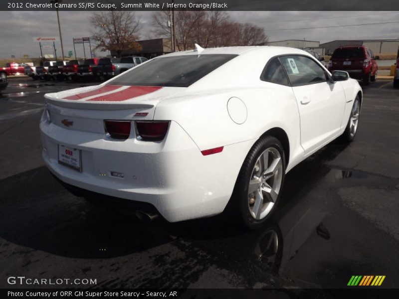 Summit White / Inferno Orange/Black 2012 Chevrolet Camaro SS/RS Coupe