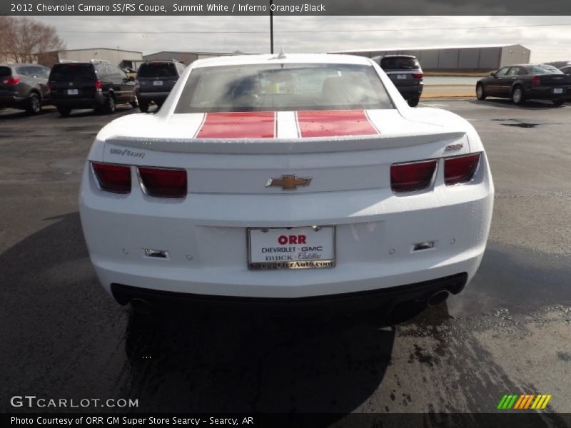 Summit White / Inferno Orange/Black 2012 Chevrolet Camaro SS/RS Coupe