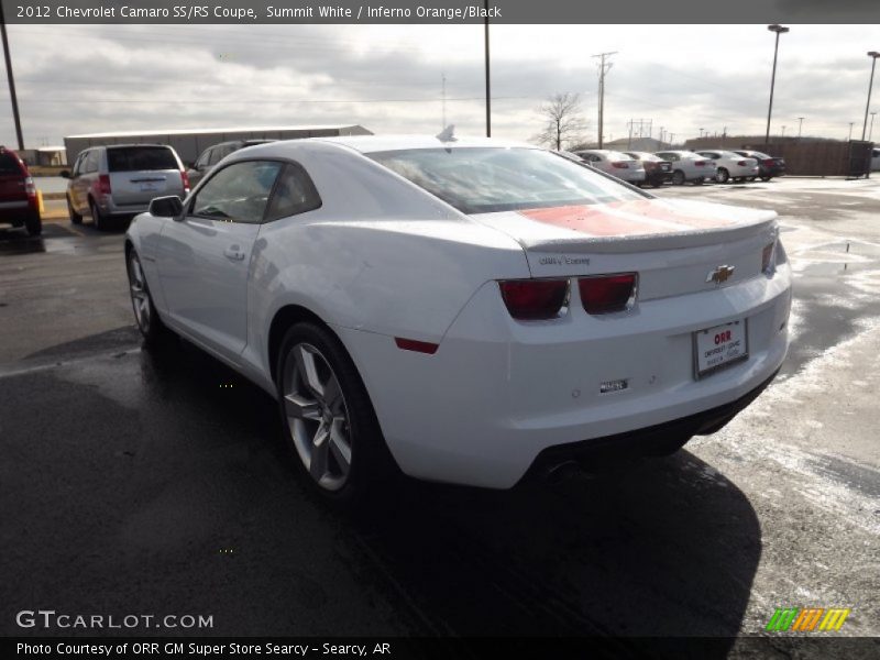 Summit White / Inferno Orange/Black 2012 Chevrolet Camaro SS/RS Coupe
